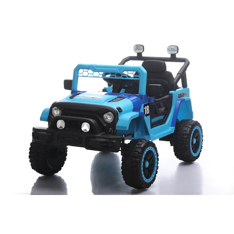 12V Kids Electric Off-Road Car with Remote Control, Ride on Car Battery Powered Electric Car with LED Lights