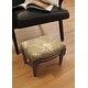 preview thumbnail 5 of 6, The Curated Nomad Algiers Seashells Nail-head Trim Footstool Brown