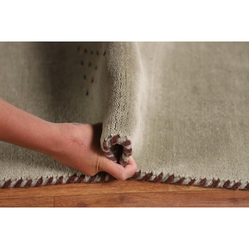 Tribal Gabbeh Oriental Area Rug Handmade Wool Carpet - 7'10" x 9'10"