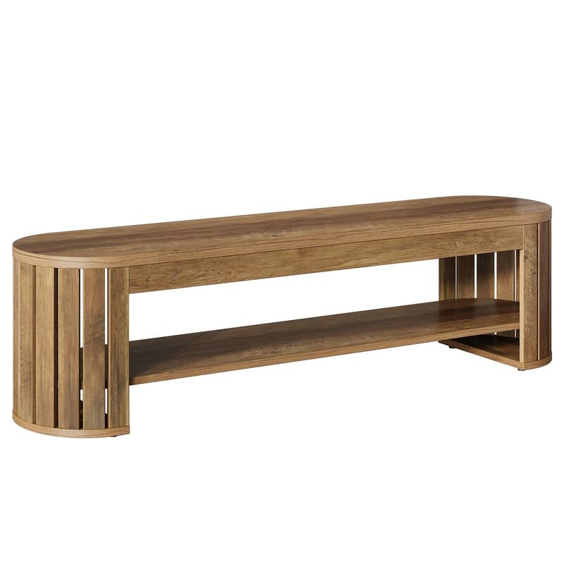 Wood Entryway Shoe Bench, Shoe Storage Bench, Bedroom Entrance Living Room End of Bed Stool Accent Bench