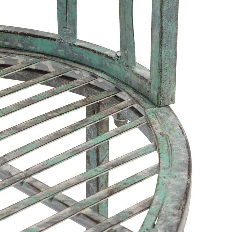 SAFAVIEH Outdoor Citlalli Victorian Scroll Iron Kissing Bench - 44Wx24Dx31H