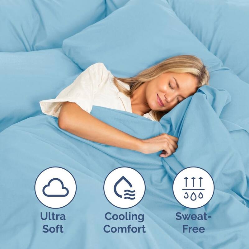 CGK Linens 4 Piece Solid Deep Pockets Microfiber, Easy-Fit Bed Sheet Set