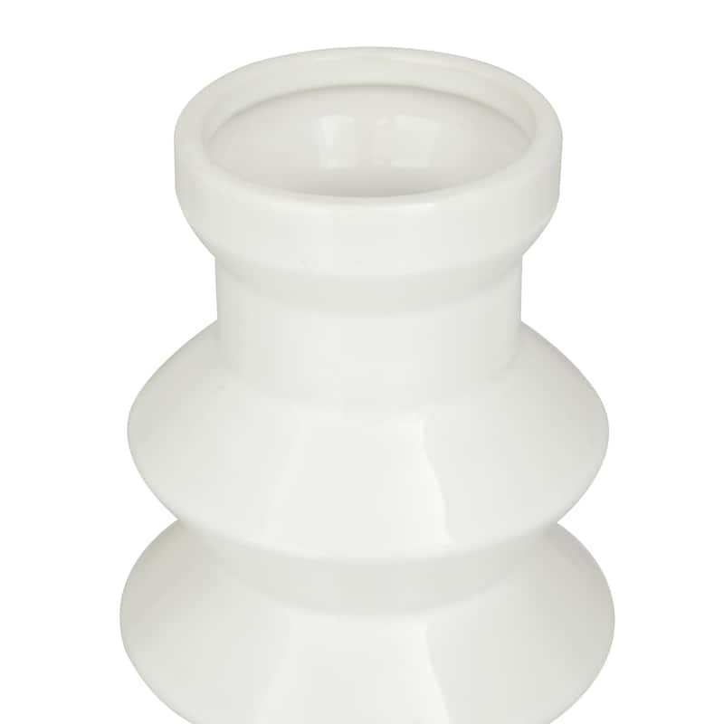 Ceramic Decorative Vase with Bubble Texture Designs - Set of 3 White - CosmoLiving by Cosmopolitan
