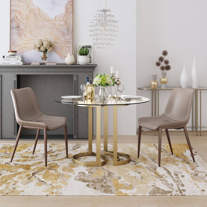Magnus Dining Chair Brown & Walnut - Brown/Walnut