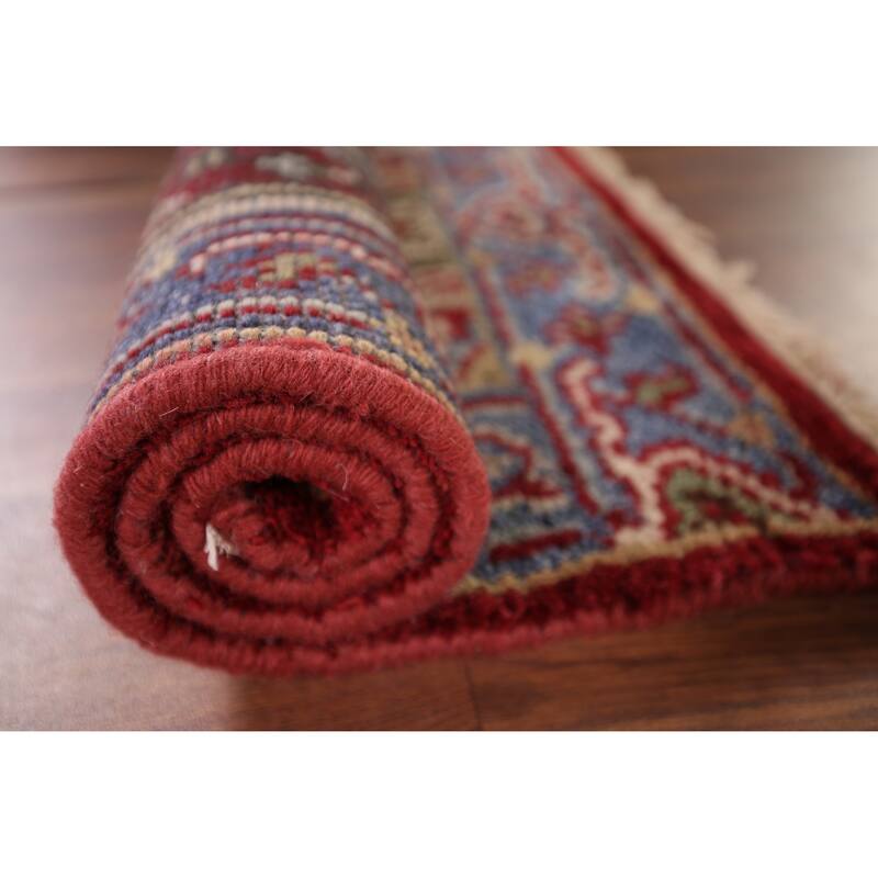 Red Heriz Serapi Accent Rug Hand-Knotted Traditional Wool Carpet - 2'0" x 3'0"