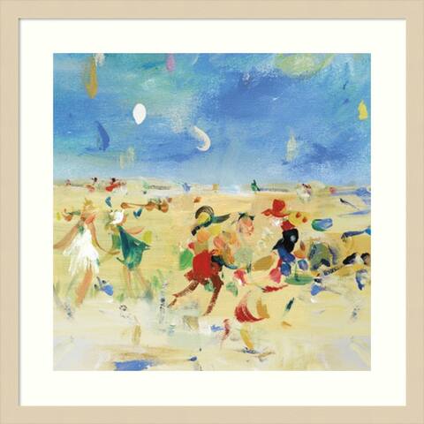 Beach Play 1 by Jossy Lownes 21-inch x 21-inch Framed Wall Art Print