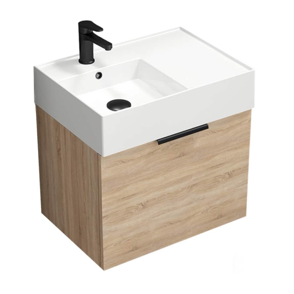 Nameeks Derin-2417-W-S-L Derin 24" Wall Mounted Single Basin Vanity