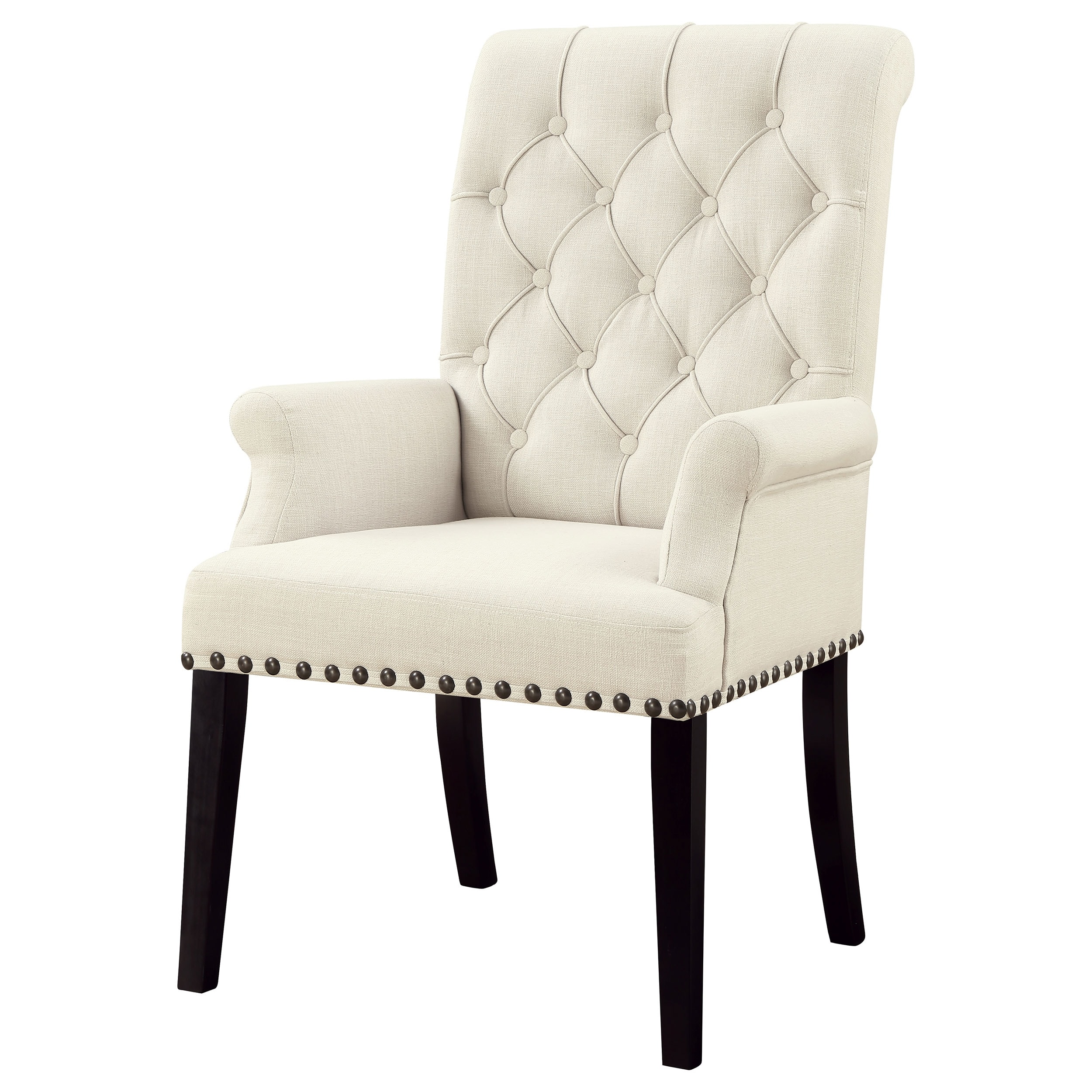 Alana Tufted Upholstered Dining Armchair with Padded Seat and Back  -image
