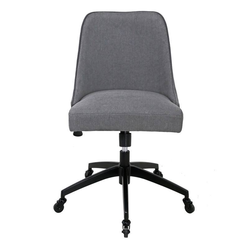 Steve Silver Knox Grey Upholstered Swivel Desk Chair