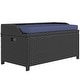 preview thumbnail 2 of 7, Outsunny Outdoor Wicker Storage Bench Deck Box, PE Rattan Patio Furniture Pool Storage Bin Container