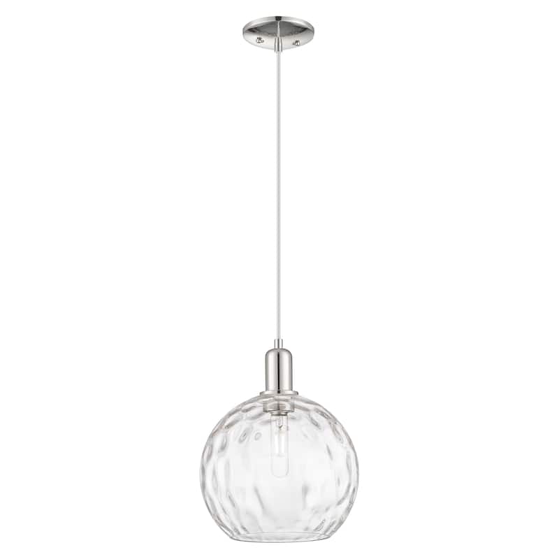 Innovations Lighting Endless Possibilities Arcadia - Athens Water Glass - 1 Light 10" Cord Hung Mini Pendant - Polished Nickel
