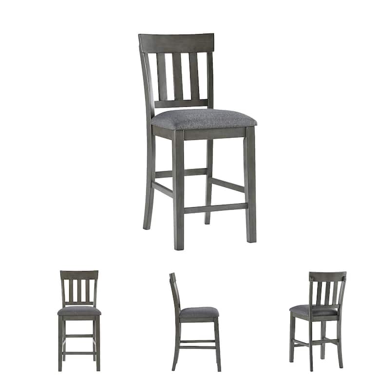 Hallanden Gray Upholstered Counter Height Barstool, Set of 2 - 18"W x 21"D x 41"H