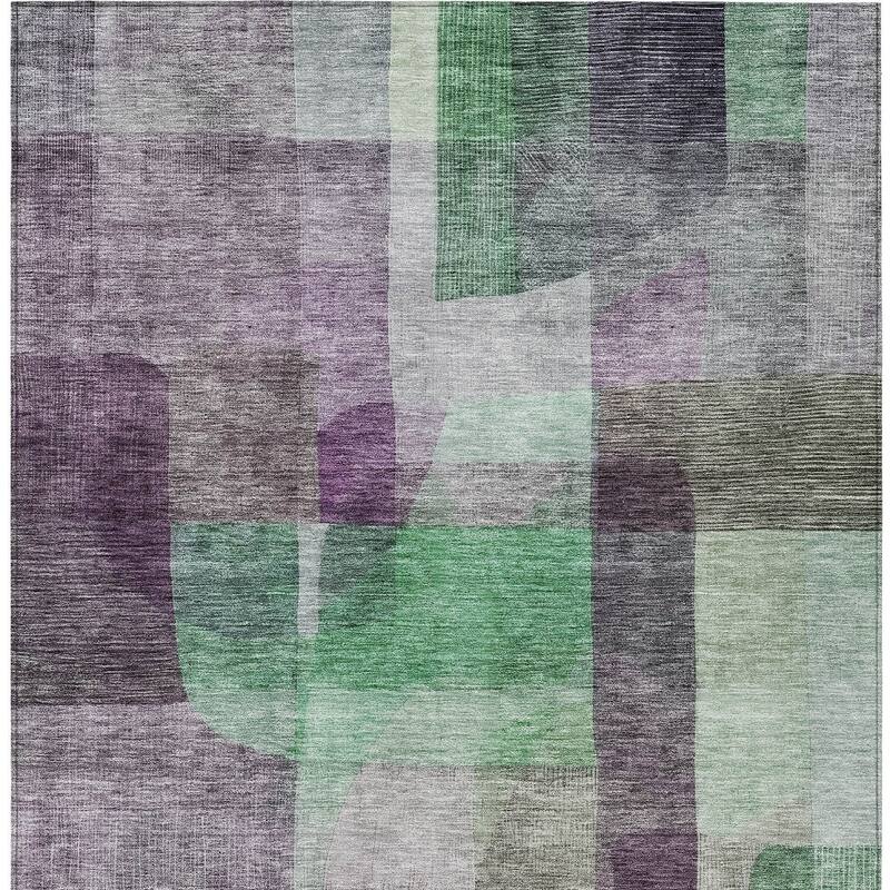 HomeRoots Abstract Transitional Rectangle Outdoor Rug