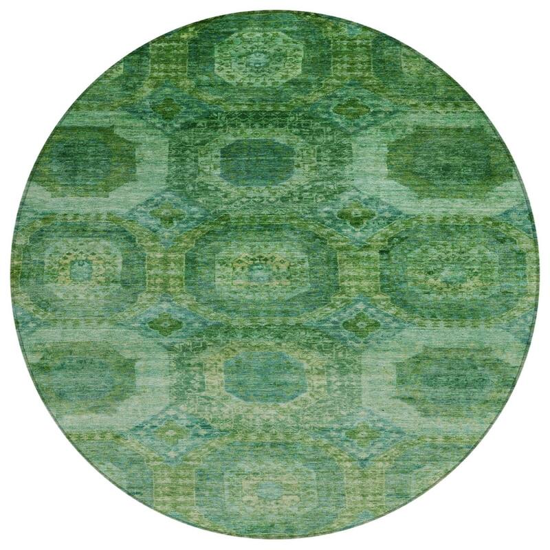 HomeRoots Medallion Transitional Rectangle Outdoor Rug