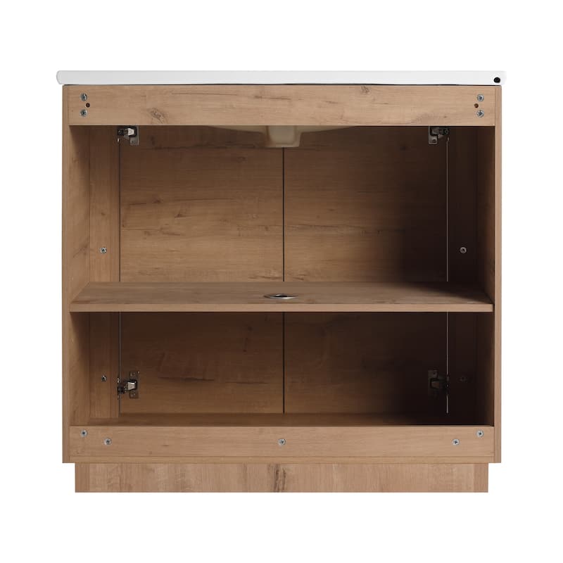 Malwee 36"/40" FreeStanding Bathroom Vanity with Sink, Floor Stand Bathroom Vanity with Soft Close Door and Adjustable Shelf