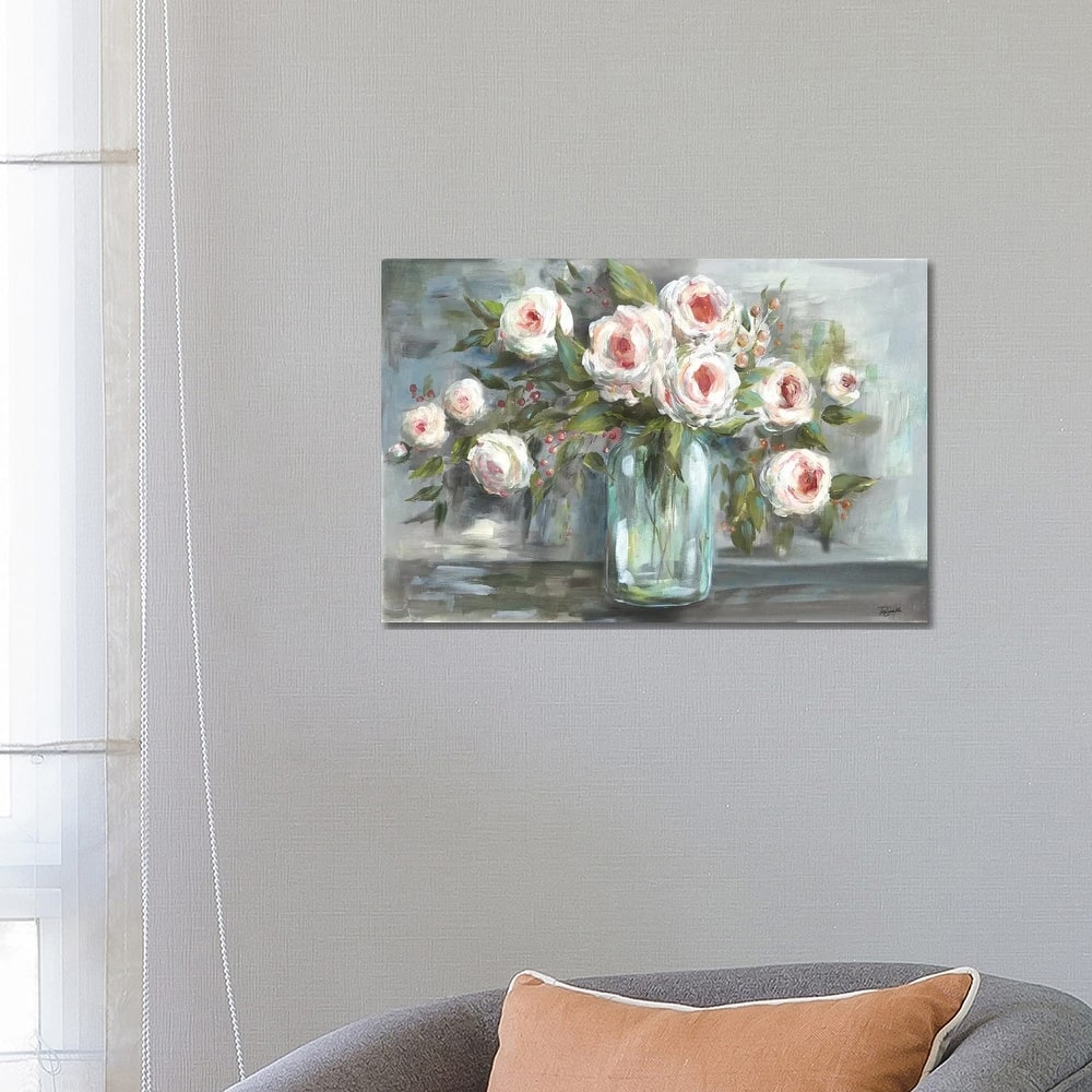 iCanvas "Pink Blooms Still Life Landscape" by Tre Sorelle Studios Canvas Print