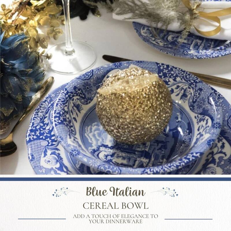 Spode Blue Italian Cereal Bowl - 6.5 Inches