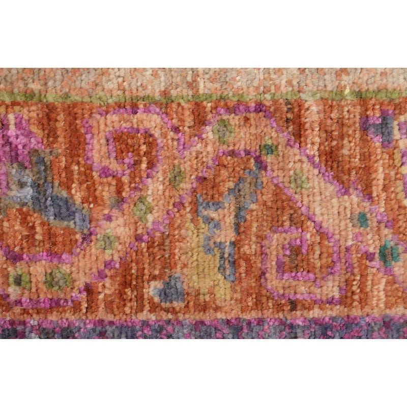 Hand Knotted Oriental 100% Wool Carpet Traditional Geometric Multi-Colored Ziegler Area Rug - 10' 0'' X 8' 1''