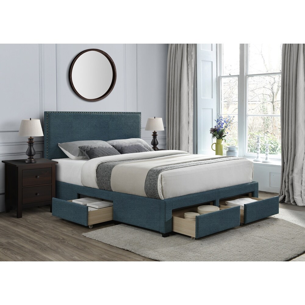 Blue DG Casa Beds and Headboards Bed Bath Beyond