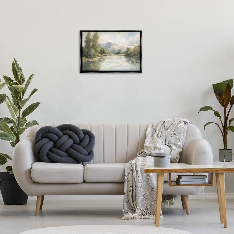 Stupell Where The River Goes Framed Floater Canvas Wall Art Design By Petal Prints Design