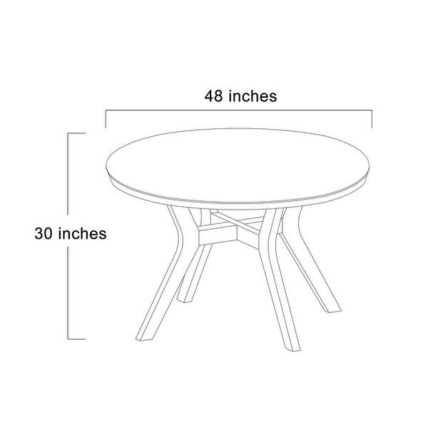 Keed 5piece Round Dining Table Set with Chairs for 4 to 6 People Bed
