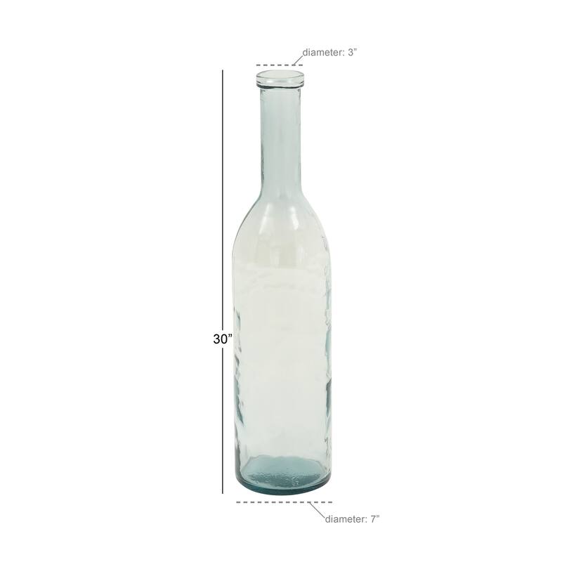 Recycled Glass Handmade Spanish Decorative Vase - Clear, Blue or Teal - Roche River Decor