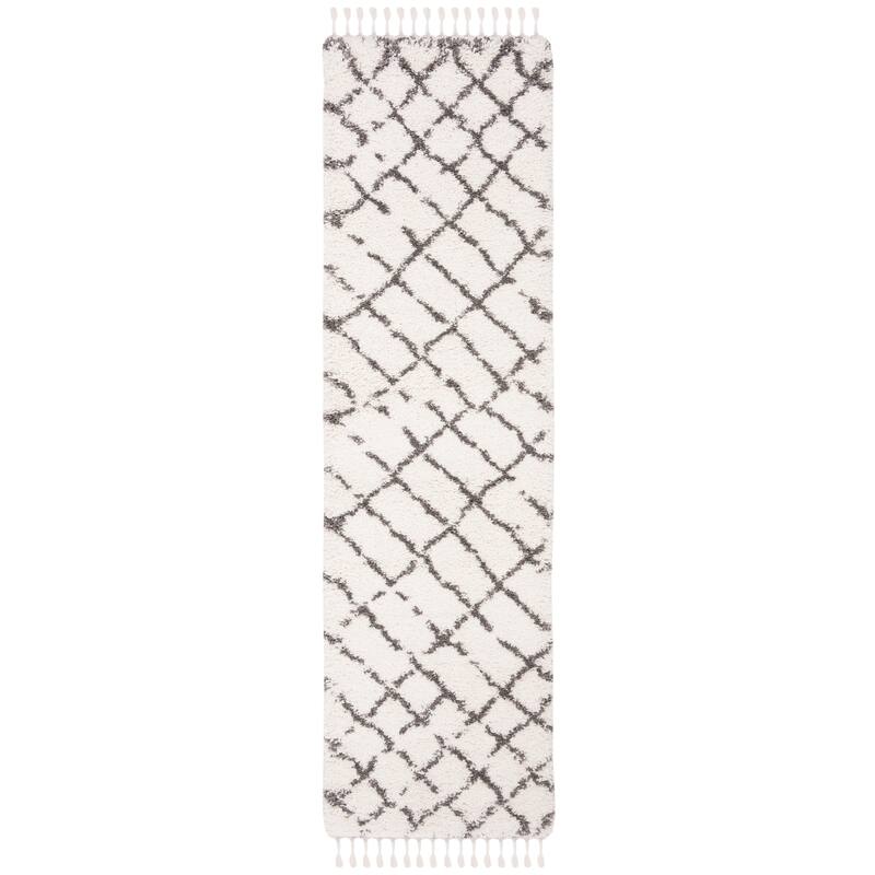 SAFAVIEH Moroccan Fringe Shag Oleta 2-inch Thick Rug