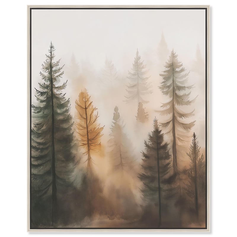 Misty Pines I Canvas by Art Remedy - 30" x 36" - Silver