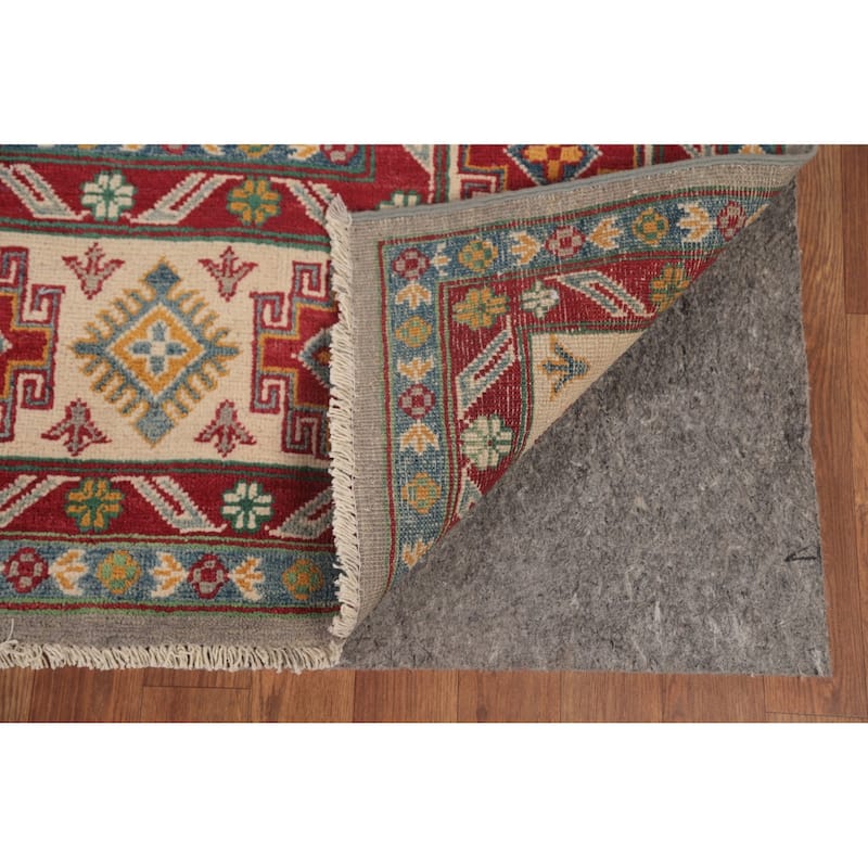 Traditional Kazak Area Rug Hand-Knotted Wool Carpet - 9'10" x 13'1"