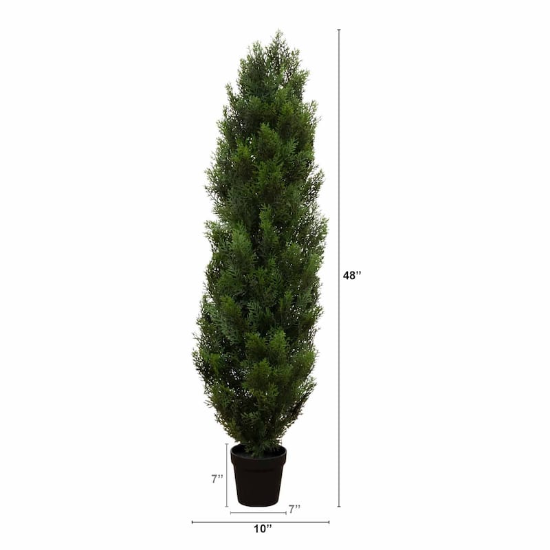Cedar Tree 4-foot Indoor/ Outdoor Silk Pine - Green