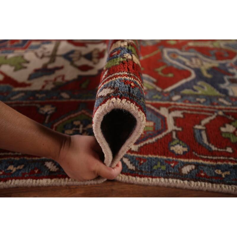 Heriz Serapi Oriental Area Rug Handmade Wool Carpet - 8'5"x 11'11"