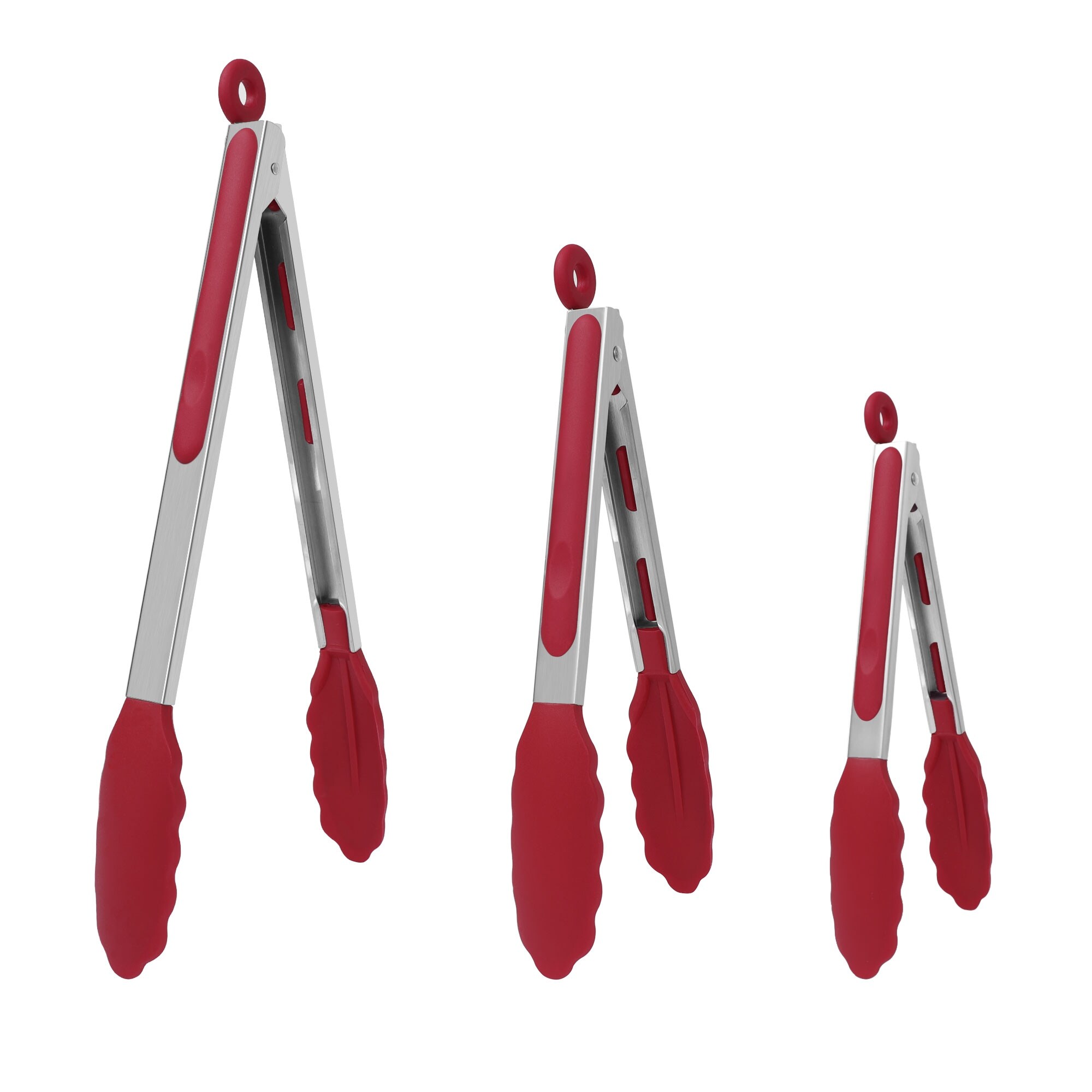 Stainless Steel Kitchen Tongs Set Silicone Cooking Tongs 3Pcs - On Sale -  Bed Bath & Beyond - 32460974