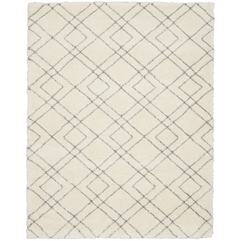 Hepor Geometric Modern Stain Resistant Soft Area Rug By HomeRoots - 118' X '94' X '1.58