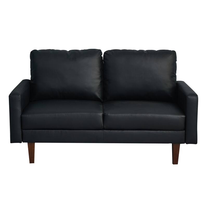 Faux leather 58'' Square Arm Loveseat
