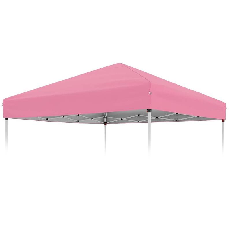 10x10ft Waterproof Pop Up Canopy Tent Replacement Top for Outdoor Garden Patio Sun Shade (Top Only) - N/A - Pink