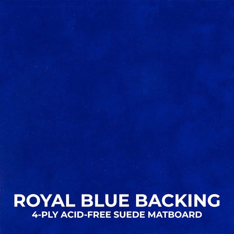 20x30 Shadow Box Frame Natural Wood | With a 3/4" Usable Display Depth | Includes a Royal Blue Real Suede Texture Acid-Free