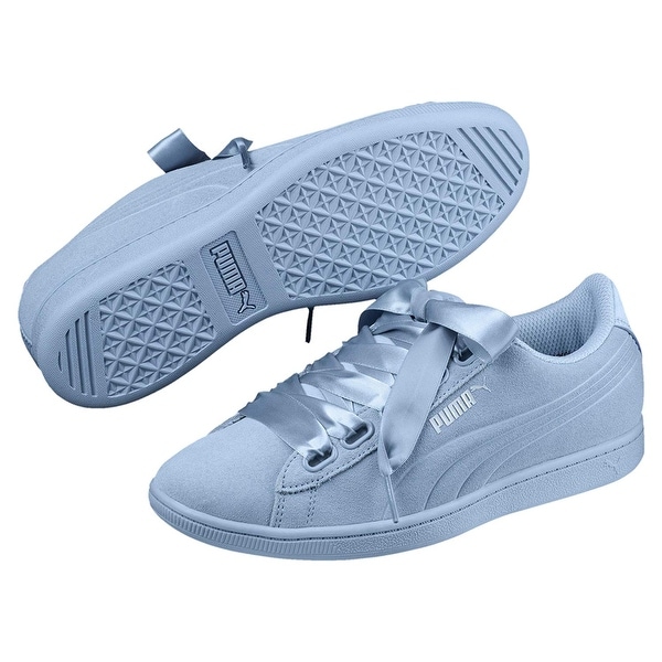 puma suede lace up sneakers vikky ribbon