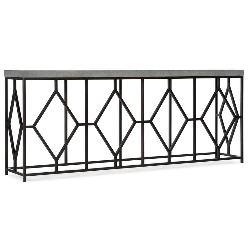 Hooker Furniture Ciao Bella 81" Wide Contemporary Farmhouse Faux - Aged Black / Gray