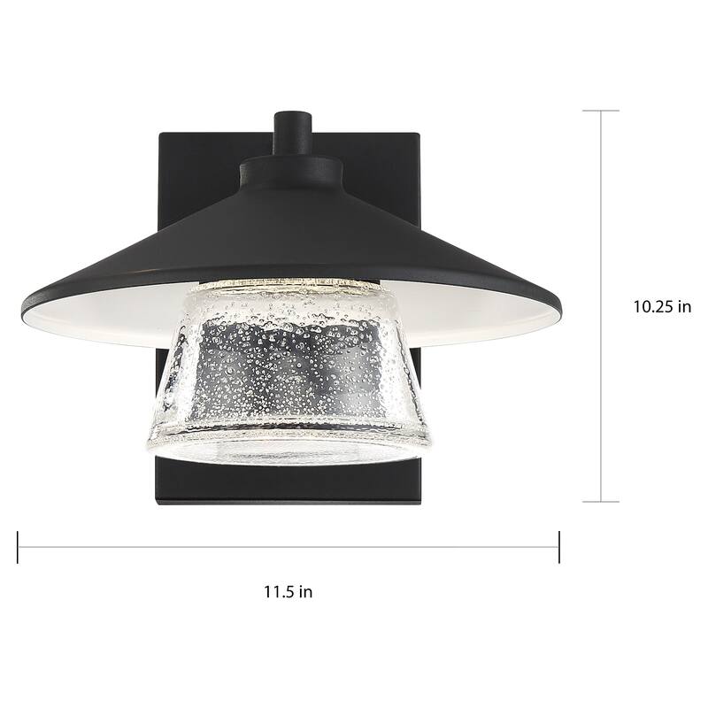 Silo 1-light Black Marine Grade LED Outdoor Wall Sconce