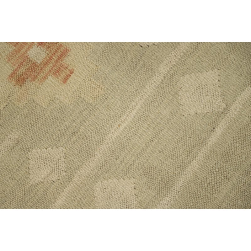 Hand Woven Oriental 100% Wool Carpet Southwestern Tribal Green Kilim Area Rug - 5' 0'' X 2' 11''