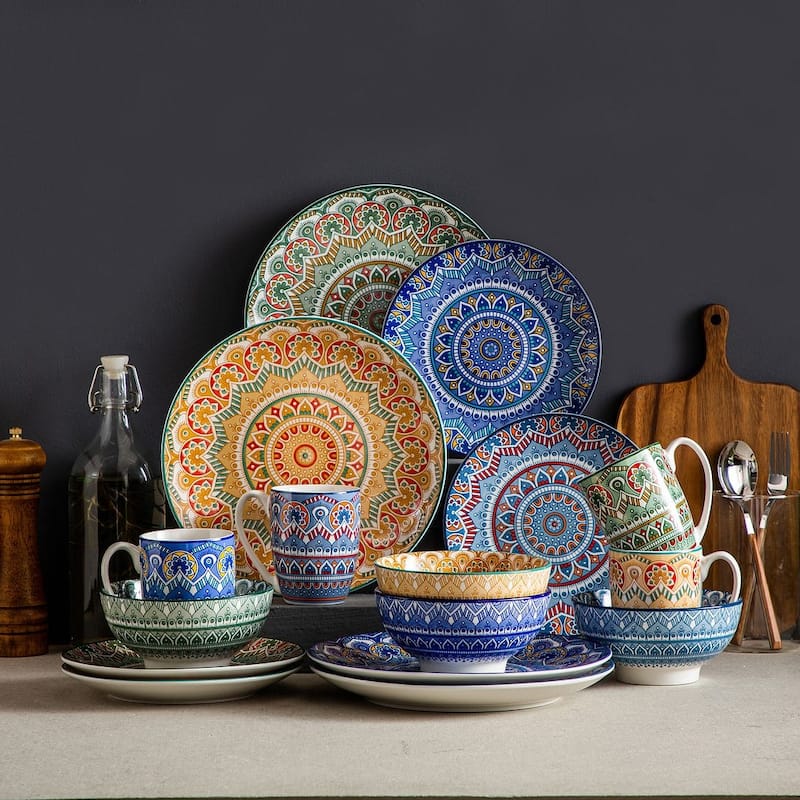 vancasso Mandala Bohemian Porcelain Dinnerware Set (Service for 4)