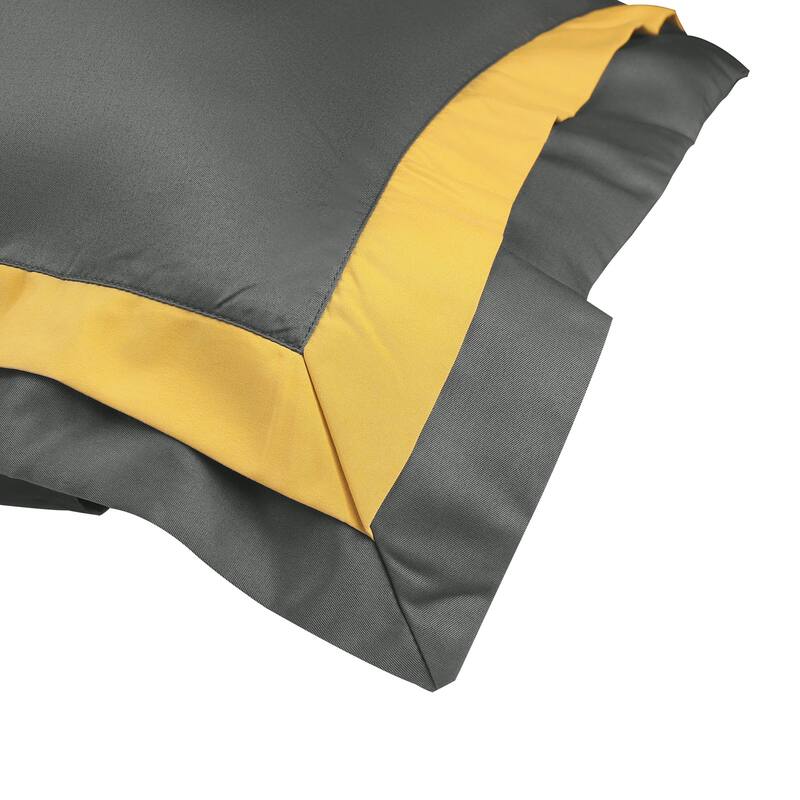 Polyester Pillow Cases, Room Decor Hair Care Pillow Shams, Wrinkle-Resistant Pillowcase Set of 2 with Envelope Closure - Grey