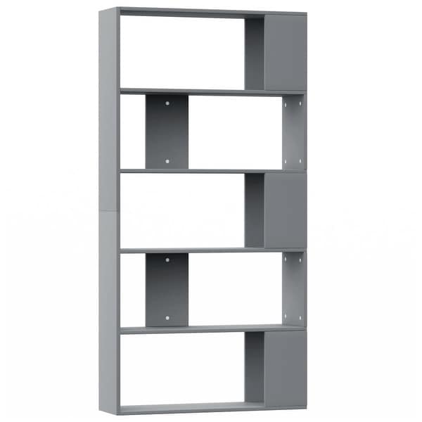 vidaXL Book Cabinet/Room Divider Gray 31.5"x9.4"x62.6"