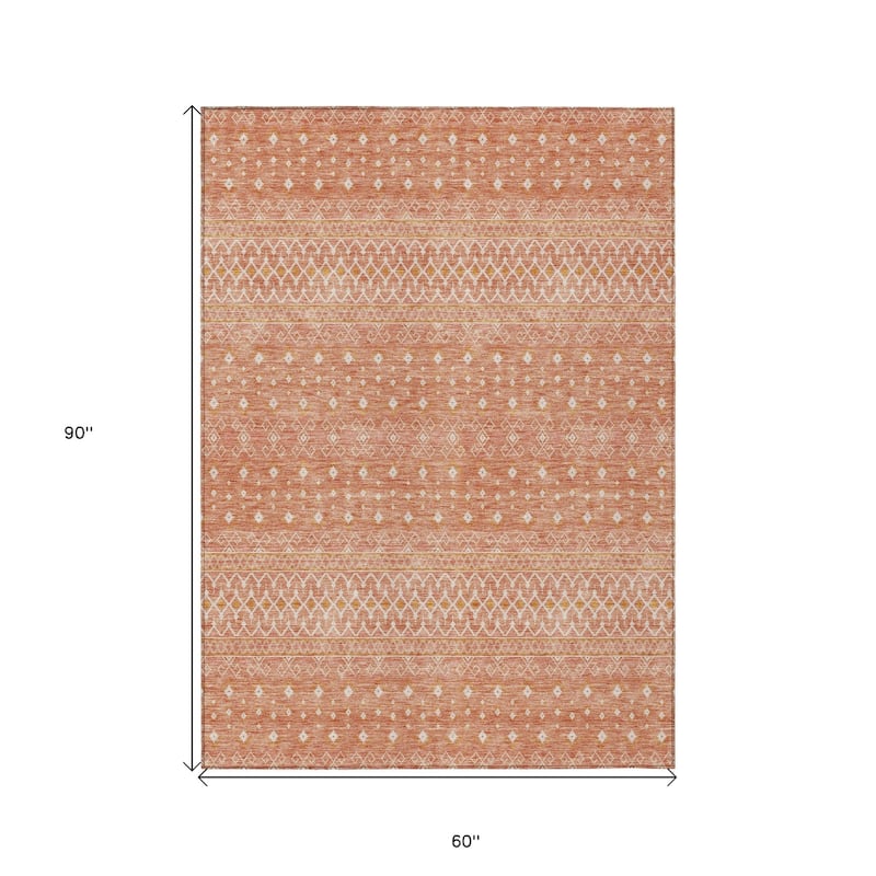 HomeRoots Tribal Transitional Rectangle Outdoor Rug