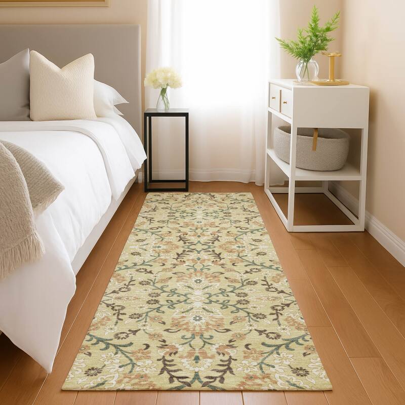 Machine Washable Indoor/ Outdoor Traditional Hartman Chantille Rug