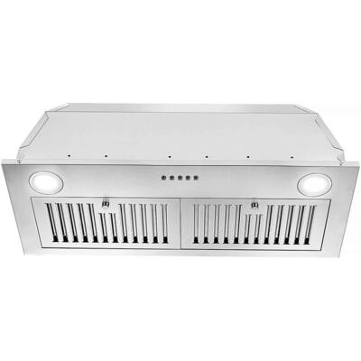 Tieasy 30 inch Built-in Insert Range Hood 800CFM Kitchen Stainless Steel Vent Button / Touch Control
