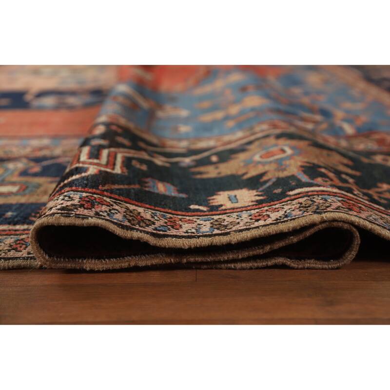 Hand Knotted Oriental 100% Wool Carpet Traditional Tribal Oranges & Rust Heriz (serapi) Area Rug - 15' 10'' X 11' 10''