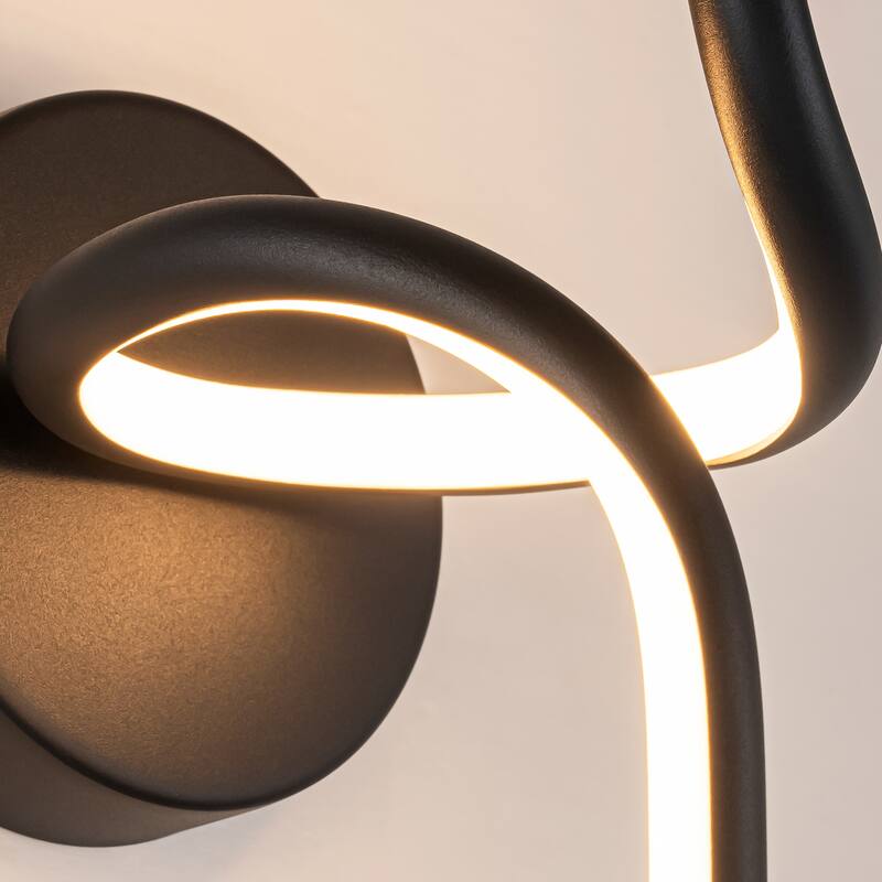 1-Light Modern Black/Gold Linear Aluminum Intergrated LED Bathroom Vanity Light