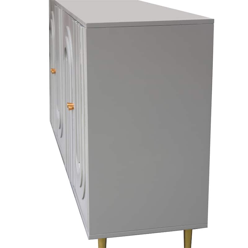 Modern Lacquered 4 Door Wooden Cabinet Sideboard Buffet Server Cabinet