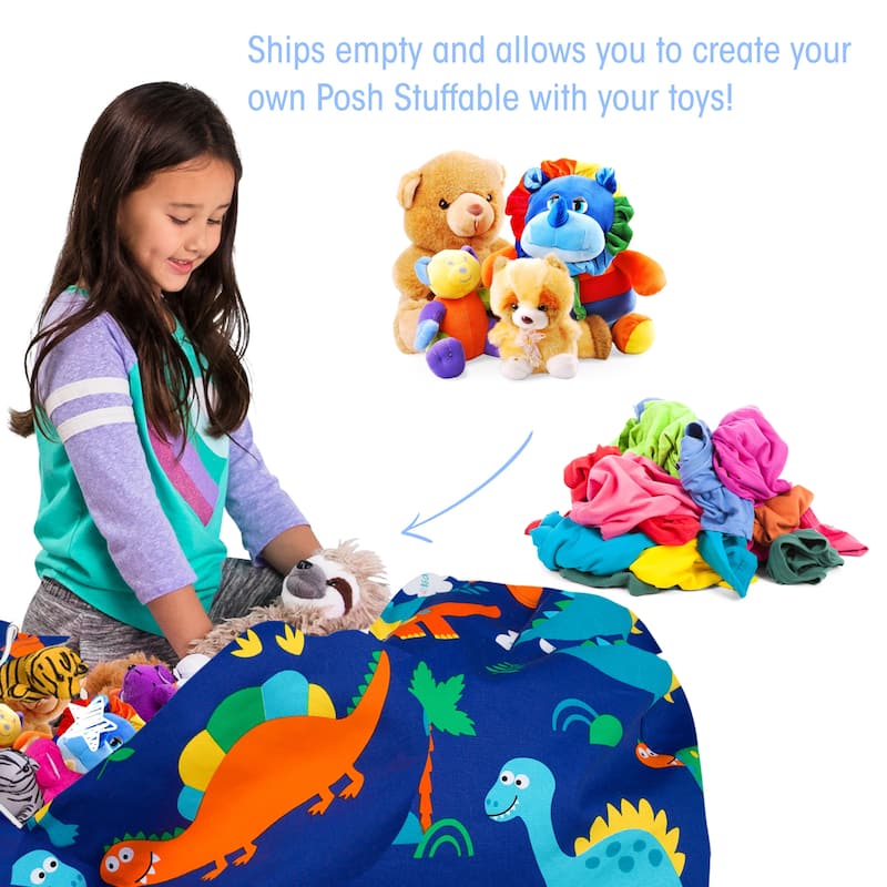 Kids' Stuffed Animal Storage Bean Bag Chair Cover or Toy Organizer